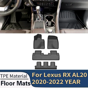 skirta Lexus RX AL20 2020-2022 6 sėdimos vietos 7 sėdimos vietos Auto Car Floor Kilimėliai Bet kokiu oru TPE pėdų kilimėliai Bekvapiai trinkelės Neperšlampamas dėklas Salonas