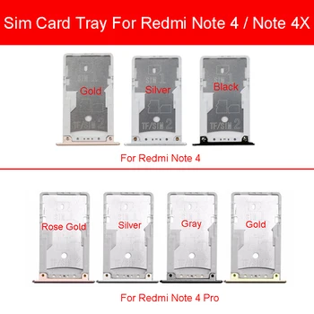 Spalvingas SIM kortelių dėklas, skirtas Xiaomi 4 4X SIM kortelių adapterio laikiklio lizdo kortelių dėklui + juoda/auksinė/sidabrinė/rožinis auksas/pakaitinis remontas