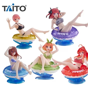 TAITO Original The Quintessential Quintuplets Pool Party Nakano Nino Miku Itsuki Anime Action Figures Žaislai vaikams Dovanų modelis