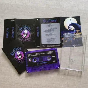 The Nightmare Before Christmas Music Magnetinė juosta Jack Skellington Sally Cosplay kasetės Walkman Recorder Car Soundtracks Box