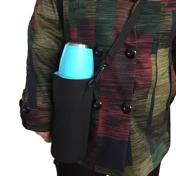 Vandens butelio mova su dirželio laikiklio dėklu Maišelis Izoliuota vandens butelio rankovė Nešiojama universali vandens butelio mova
