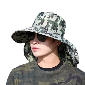 Vasaros kepurės nuo saulės Lauko medžioklės kepurė Žvejybos kepurė UV apsauga Kvėpuojantis tinklinis kaušas Kepurė Kamufliažas Žygiai Alpinizmo kepurės