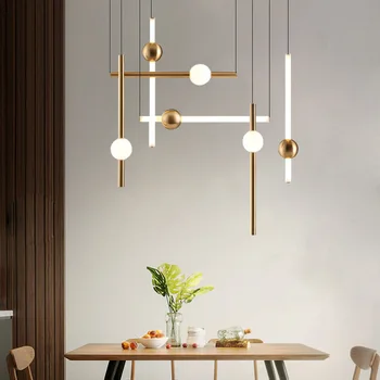 Vidinis minimalistinis LED pakabinamas šviestuvas valgomajam Virtuvė Resturantas Naktinė lempa Pakabinamos lempos Namų dekoro lubų šviestuvai