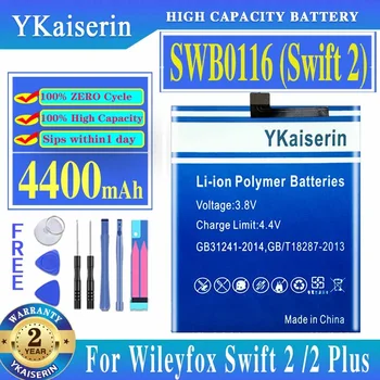 YKaiserin pakaitinis akumuliatorius SW2XB01 SWB0115 SWB0116 skirtas Wileyfox Swift 2X 2 / 2 Plus Swift2 Plus Swift2 Swift2X mobiliajam telefonui