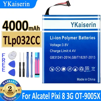 YKaiserin TLp032CC Baterija Alcatel One Touch Pixi 8 Pixi8 8.0 3G 9005X OT-9005X Mobilusis telefonas Batterie Batterij Bateria 0