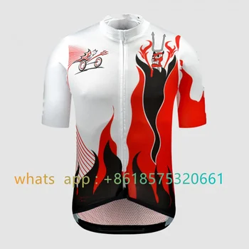 Zootekoi-Conjunto de Jersey de Ciclismo de carreras para hombre, ropa de bicicleta de montaña, camisa de manga corta de Diablo,